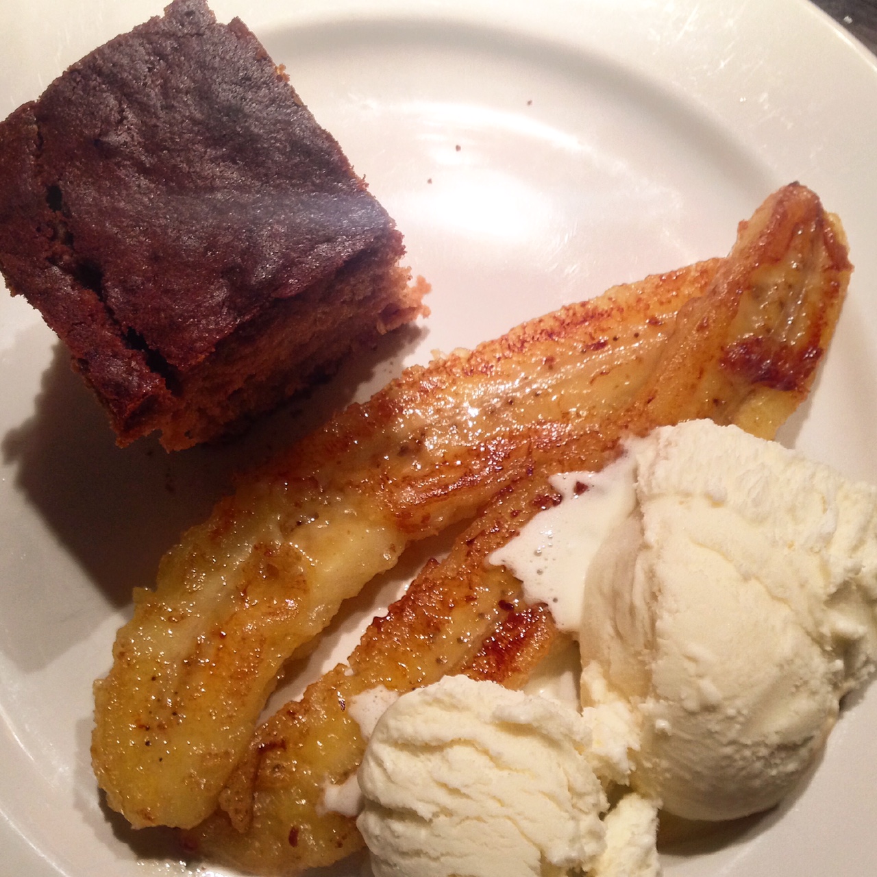 Ginger Cake, Caramelised Banana and No-Churn Coconut Ice Cream