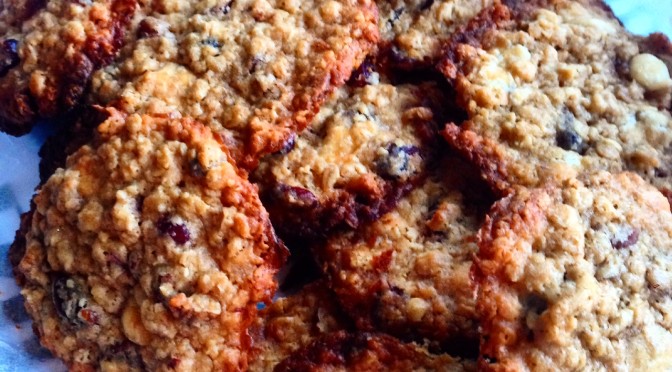 Chocolate, Fruit and Nut Cookies