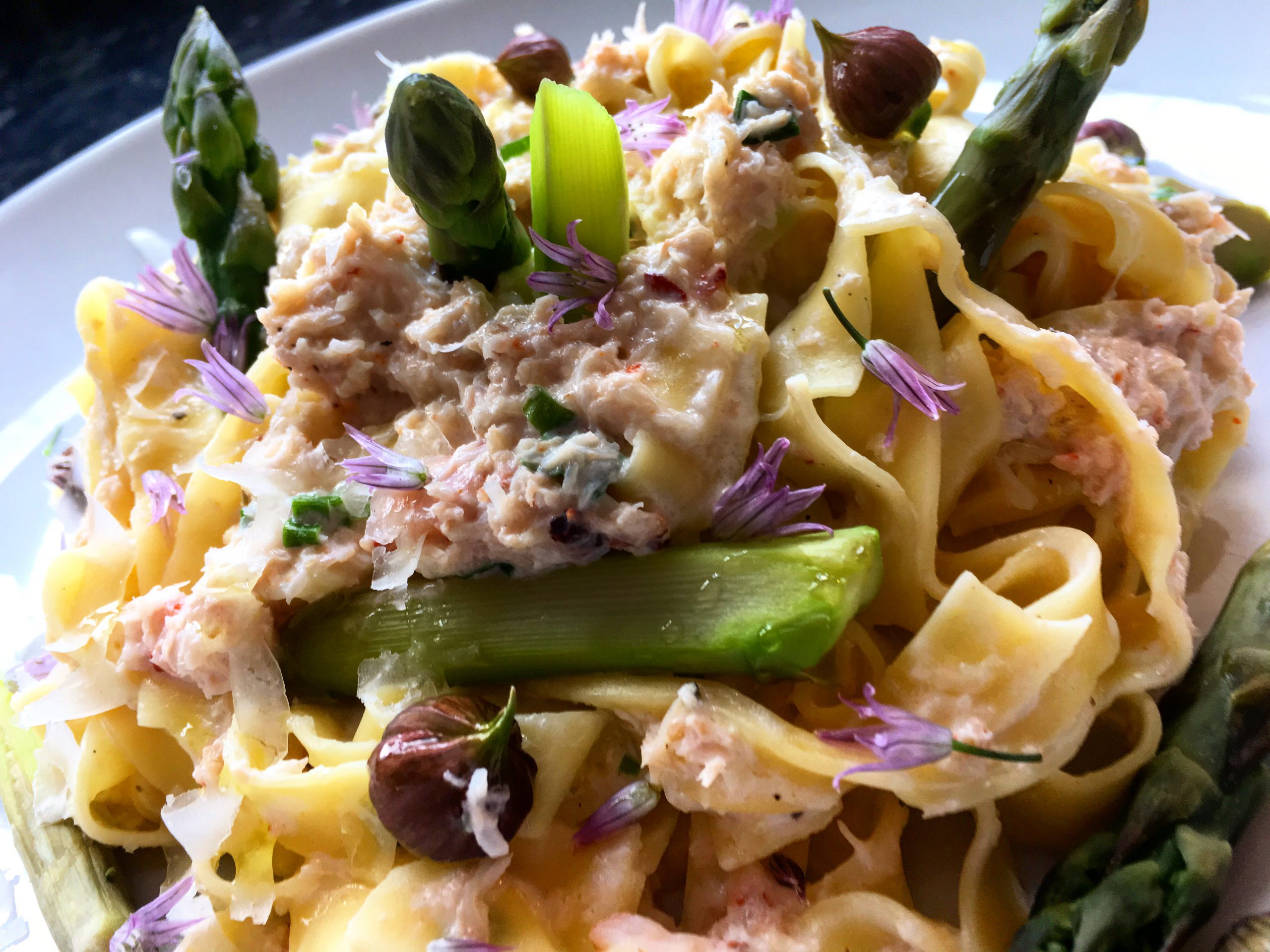 Crab & Asparagus Tagliatelli