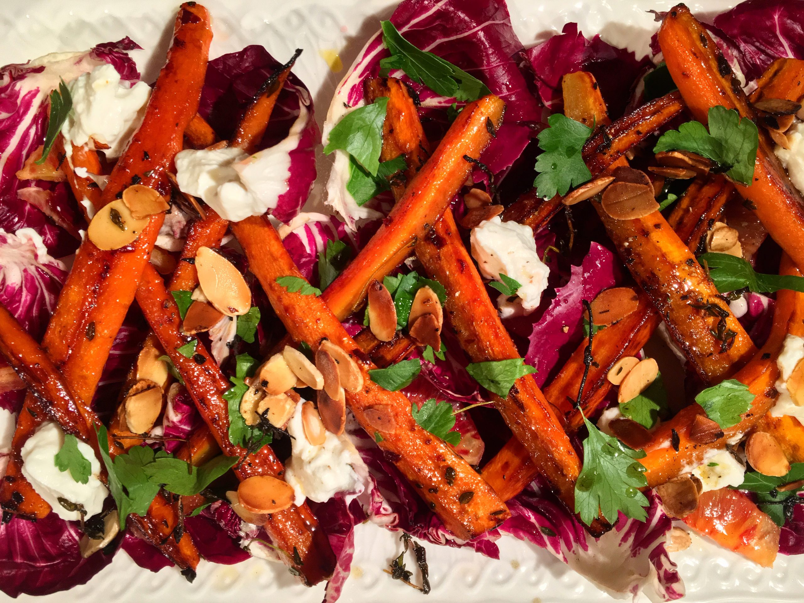 Carrot, Radicchio, Orange and Ricotta Salad