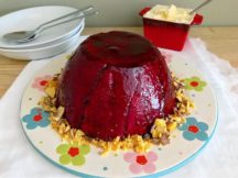 Glazed Autumn Berry Pudding & Meadowsweet Cream