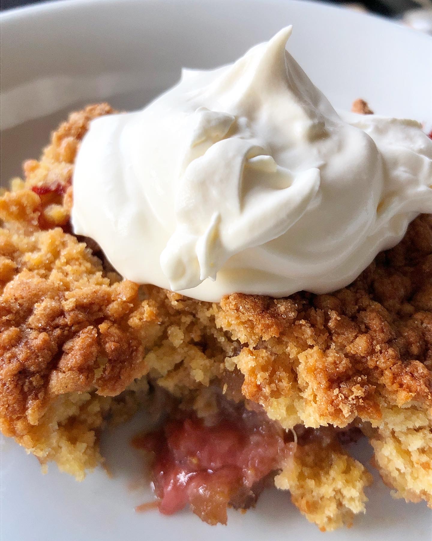 Rhubarb & Strawberry Cobbler