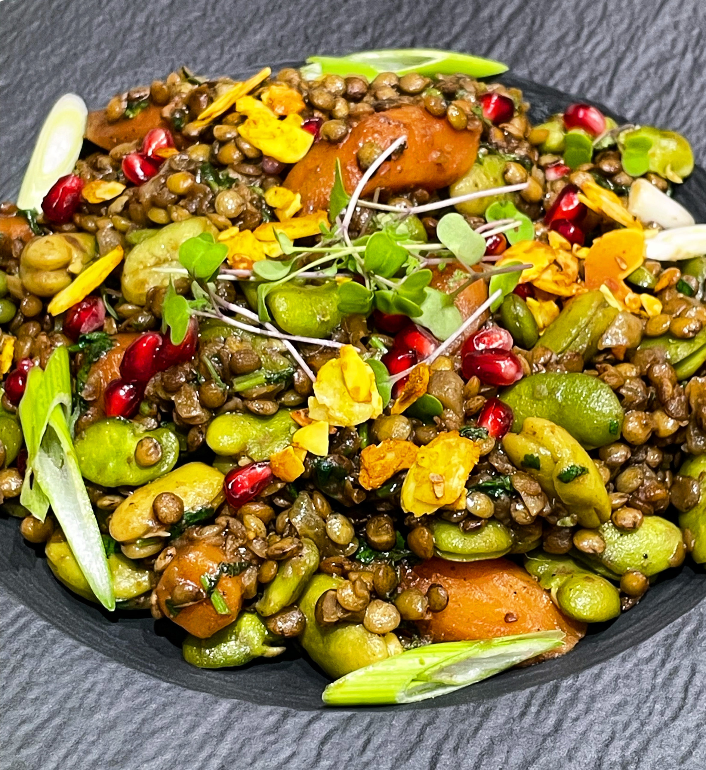 Braised Carrots and Lentils